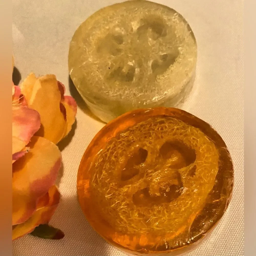 🛍️LOOFAH SOAP Lavender Citrus 🍊 Coconut Scent Soap 3.5OZ LOT OF 2💥